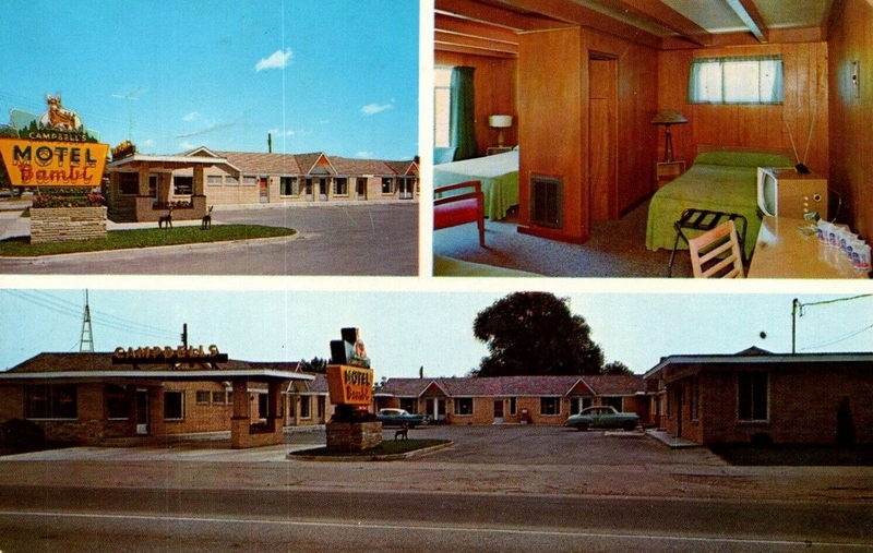 Motel Bambi (Bambi Motel) - Vintage Postcard